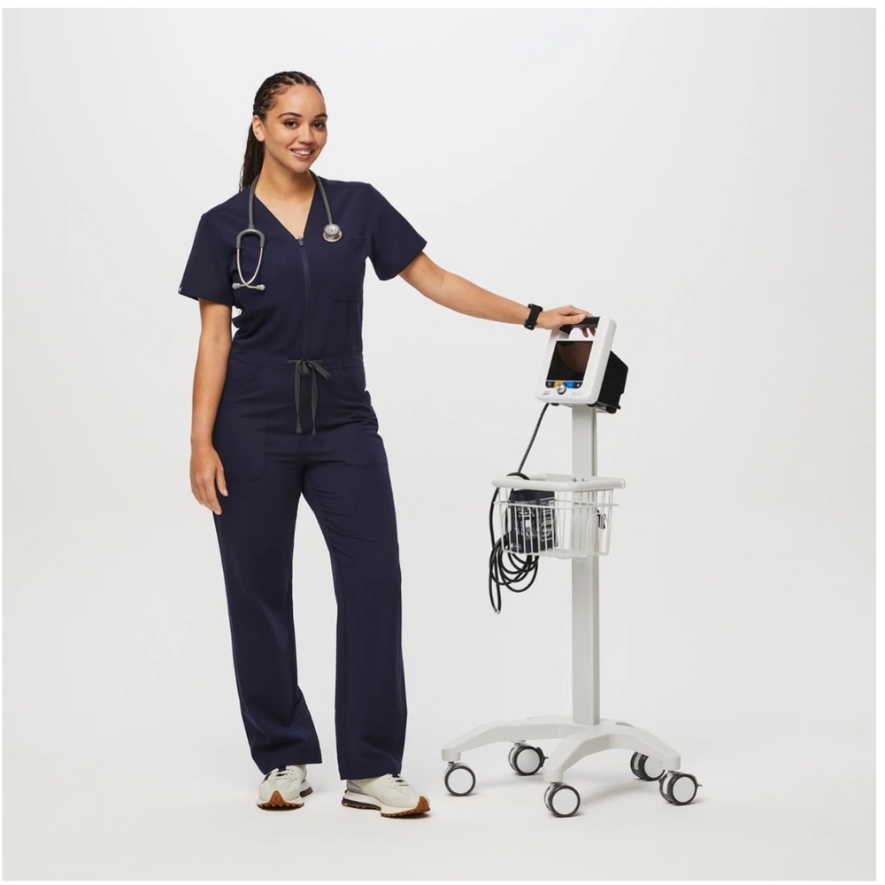 Navy Catarina Scrub Jumpsuit Medium
